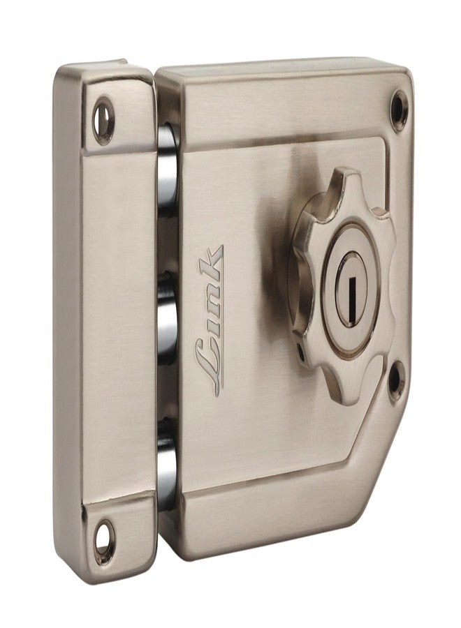 Link Tornado Rim Lock for Door | Double Action Movement Lock with 4 Hi-Tech Keys for Home, Office with Unique Rotary Knob | Both Side Key, Pearl |10 Years Warranty - Image 2